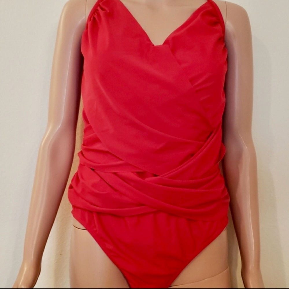 Red Contour Women's One Piece Swimsuit